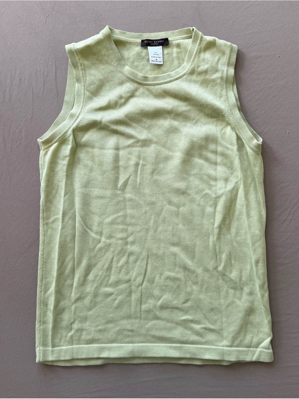 Vintage Henri Bendel Cotton Knit Tank Top